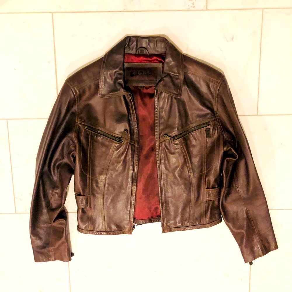 Guess Brown leather jacket